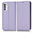 Custodia Portafoglio In Pelle Cover con Supporto C03X per Motorola Moto Edge (2022) 5G Viola