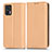 Custodia Portafoglio In Pelle Cover con Supporto C03X per Motorola Moto Edge 30 Lite 5G Oro