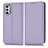 Custodia Portafoglio In Pelle Cover con Supporto C03X per Motorola Moto G52j 5G Viola