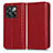 Custodia Portafoglio In Pelle Cover con Supporto C03X per OnePlus 10T 5G Rosso