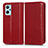 Custodia Portafoglio In Pelle Cover con Supporto C03X per Oppo A96 4G Rosso