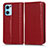 Custodia Portafoglio In Pelle Cover con Supporto C03X per Oppo Find X5 Lite 5G Rosso