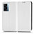 Custodia Portafoglio In Pelle Cover con Supporto C03X per Oppo K10 5G India Bianco