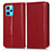 Custodia Portafoglio In Pelle Cover con Supporto C03X per Realme 9 4G Rosso