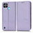 Custodia Portafoglio In Pelle Cover con Supporto C03X per Realme C21Y Viola