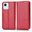 Custodia Portafoglio In Pelle Cover con Supporto C03X per Realme C30 Rosso