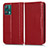 Custodia Portafoglio In Pelle Cover con Supporto C03X per Realme Q5 5G Rosso