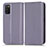 Custodia Portafoglio In Pelle Cover con Supporto C03X per Samsung Galaxy A03s Viola