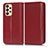 Custodia Portafoglio In Pelle Cover con Supporto C03X per Samsung Galaxy A23 4G Rosso