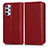 Custodia Portafoglio In Pelle Cover con Supporto C03X per Samsung Galaxy A32 4G Rosso