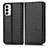 Custodia Portafoglio In Pelle Cover con Supporto C03X per Samsung Galaxy F23 5G Nero