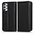 Custodia Portafoglio In Pelle Cover con Supporto C03X per Samsung Galaxy M32 5G Nero