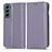 Custodia Portafoglio In Pelle Cover con Supporto C03X per Samsung Galaxy S22 5G Viola