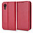 Custodia Portafoglio In Pelle Cover con Supporto C03X per Samsung Galaxy XCover 5 SM-G525F Rosso