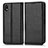 Custodia Portafoglio In Pelle Cover con Supporto C03X per Sony Xperia Ace III SO-53C Nero