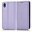 Custodia Portafoglio In Pelle Cover con Supporto C03X per Sony Xperia Ace III SO-53C Viola