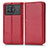 Custodia Portafoglio In Pelle Cover con Supporto C03X per Vivo X Note Rosso