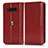 Custodia Portafoglio In Pelle Cover con Supporto C03X per Xiaomi Black Shark 4 5G Rosso