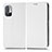 Custodia Portafoglio In Pelle Cover con Supporto C03X per Xiaomi Redmi Note 10 JE 5G Bianco