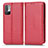 Custodia Portafoglio In Pelle Cover con Supporto C03X per Xiaomi Redmi Note 10 JE 5G Rosso