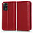 Custodia Portafoglio In Pelle Cover con Supporto C03X per Xiaomi Redmi Note 11 4G (2022) Rosso