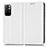 Custodia Portafoglio In Pelle Cover con Supporto C03X per Xiaomi Redmi Note 11 5G Bianco