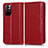 Custodia Portafoglio In Pelle Cover con Supporto C03X per Xiaomi Redmi Note 11 5G Rosso