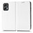 Custodia Portafoglio In Pelle Cover con Supporto C03X per Xiaomi Redmi Note 11T Pro 5G Bianco