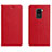 Custodia Portafoglio In Pelle Cover con Supporto C04 per Xiaomi Redmi Note 9 Rosso