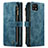 Custodia Portafoglio In Pelle Cover con Supporto C05S per Samsung Galaxy A22s 5G Blu
