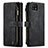 Custodia Portafoglio In Pelle Cover con Supporto C05S per Samsung Galaxy A22s 5G Nero