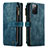 Custodia Portafoglio In Pelle Cover con Supporto C05S per Samsung Galaxy S20 FE 4G Blu