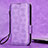 Custodia Portafoglio In Pelle Cover con Supporto C05X per Google Pixel 4a Viola