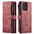 Custodia Portafoglio In Pelle Cover con Supporto C06S per Samsung Galaxy A72 4G Rosso