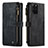 Custodia Portafoglio In Pelle Cover con Supporto C07S per Samsung Galaxy S20 Plus Nero