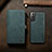 Custodia Portafoglio In Pelle Cover con Supporto C09S per Samsung Galaxy S21 5G Verde