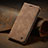 Custodia Portafoglio In Pelle Cover con Supporto C10S per Samsung Galaxy S23 5G Marrone Chiaro