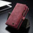 Custodia Portafoglio In Pelle Cover con Supporto C11S per Samsung Galaxy S21 5G Rosso