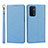 Custodia Portafoglio In Pelle Cover con Supporto D01T per OnePlus Nord N200 5G Blu