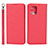 Custodia Portafoglio In Pelle Cover con Supporto D01T per Oppo Find X3 5G Rosso