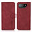 Custodia Portafoglio In Pelle Cover con Supporto D01Y per Asus ROG Phone 7 Pro Rosso