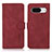 Custodia Portafoglio In Pelle Cover con Supporto D01Y per Google Pixel 8 5G Rosso