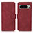 Custodia Portafoglio In Pelle Cover con Supporto D01Y per Google Pixel 8 Pro 5G Rosso