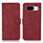 Custodia Portafoglio In Pelle Cover con Supporto D01Y per Google Pixel 8a 5G Rosso