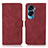 Custodia Portafoglio In Pelle Cover con Supporto D01Y per Huawei Honor 90 Lite 5G Rosso