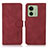 Custodia Portafoglio In Pelle Cover con Supporto D01Y per Motorola Moto Edge 40 5G Rosso