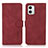 Custodia Portafoglio In Pelle Cover con Supporto D01Y per Motorola Moto G73 5G Rosso