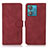 Custodia Portafoglio In Pelle Cover con Supporto D01Y per Motorola Moto G84 5G Rosso