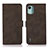 Custodia Portafoglio In Pelle Cover con Supporto D01Y per Nokia C12 Marrone