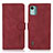 Custodia Portafoglio In Pelle Cover con Supporto D01Y per Nokia C12 Plus Rosso